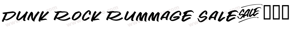 punk rock rummage sale字体转换
